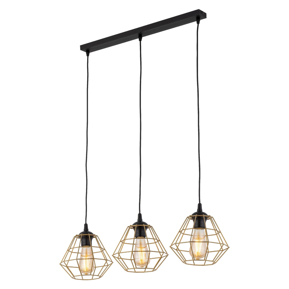Lampa wisząca TK-Lighting DIAMOND TKL4642 kolor - czarny - złoty styl Nowoczesny  Industrialny
