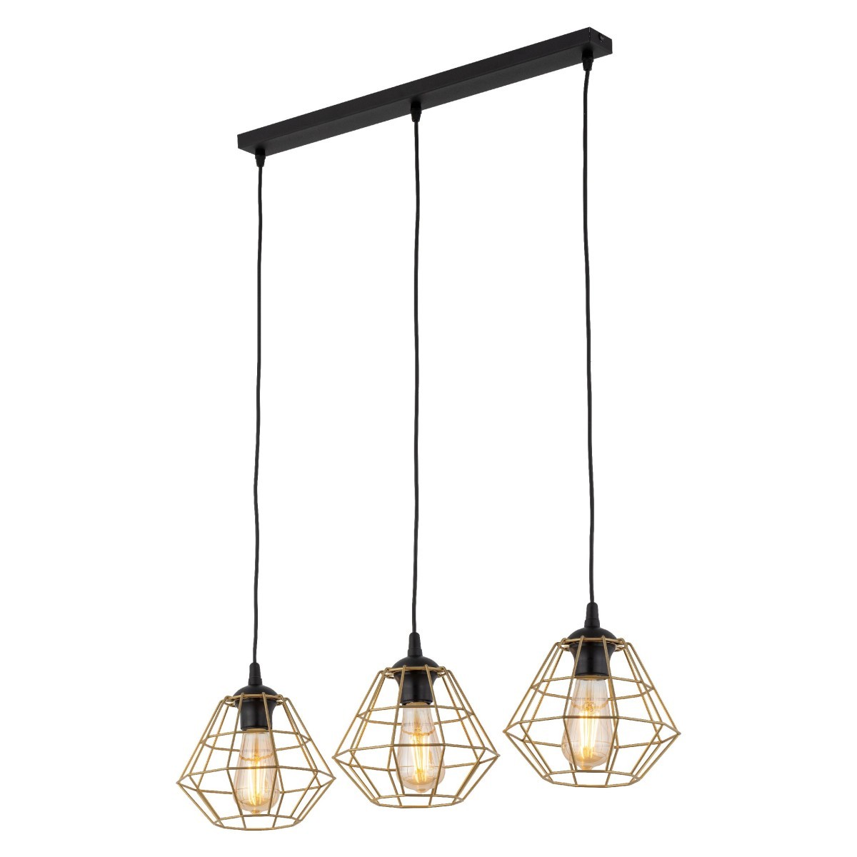 Lampa wisząca TK-Lighting DIAMOND TKL4642 kolor - czarny - złoty styl Nowoczesny  Industrialny