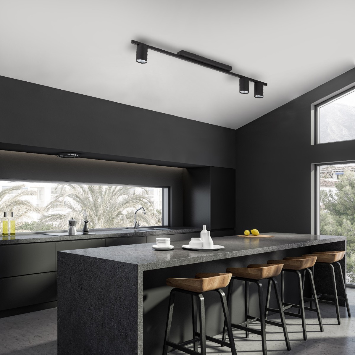 Lampa sufitowa TK-Lighting LOGAN TKL4565  Lampa ścienna kolor - czarny styl Nowoczesny  Minimalistyczny