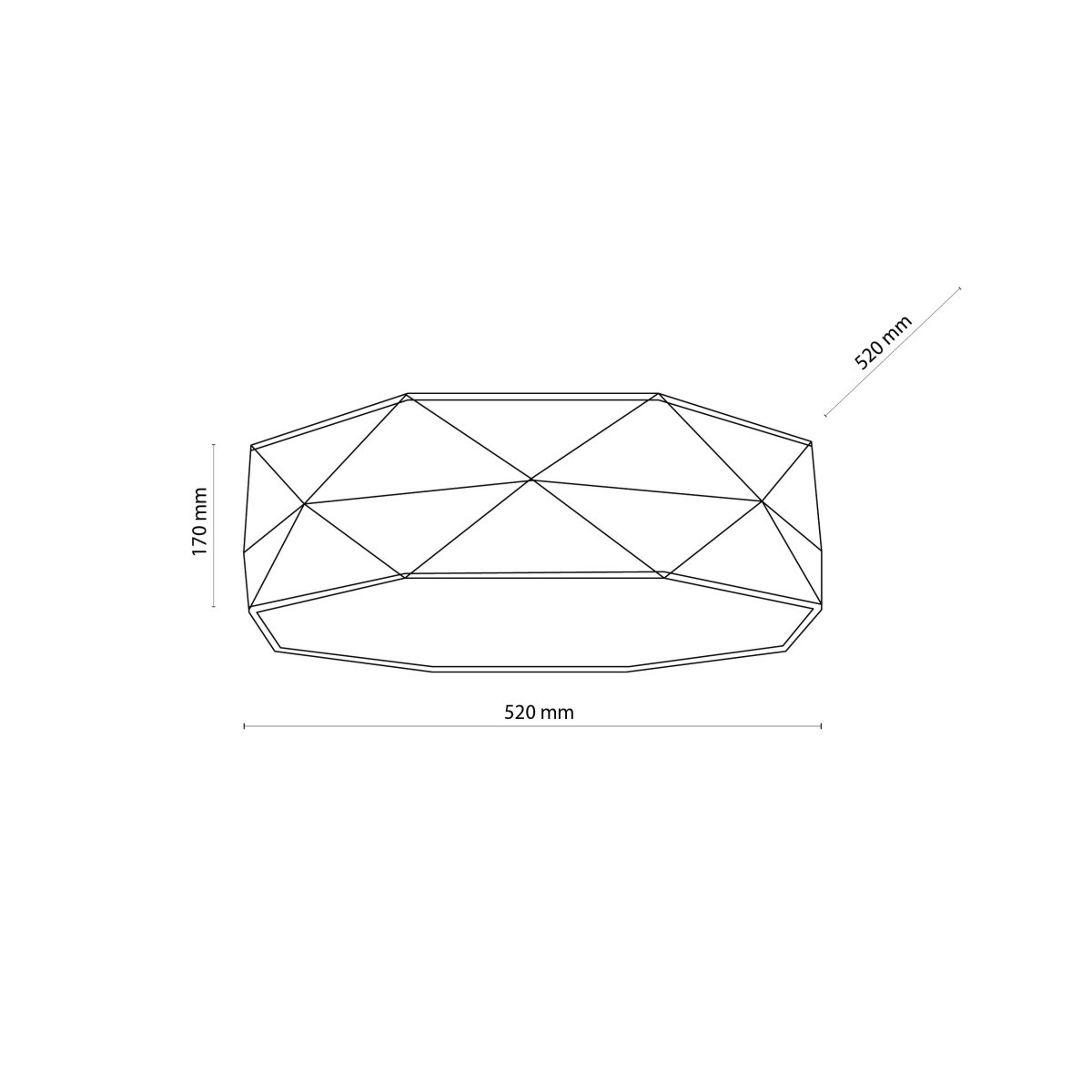 Lampa sufitowa TK-Lighting KANTOOR TKL6195 kolor - biały - len styl Klasyczny  Boho