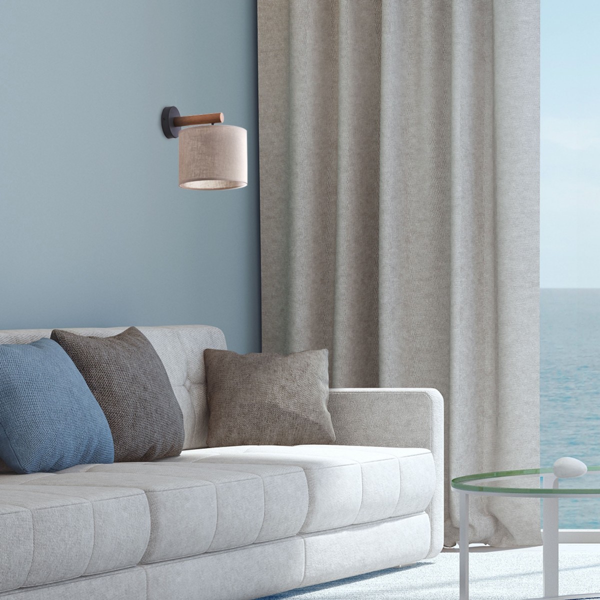 Lampa ścienna TK-Lighting DEVA TKL6106  Kinkiet kolor - sosna - czarny styl Skandynawski  Rustykalny