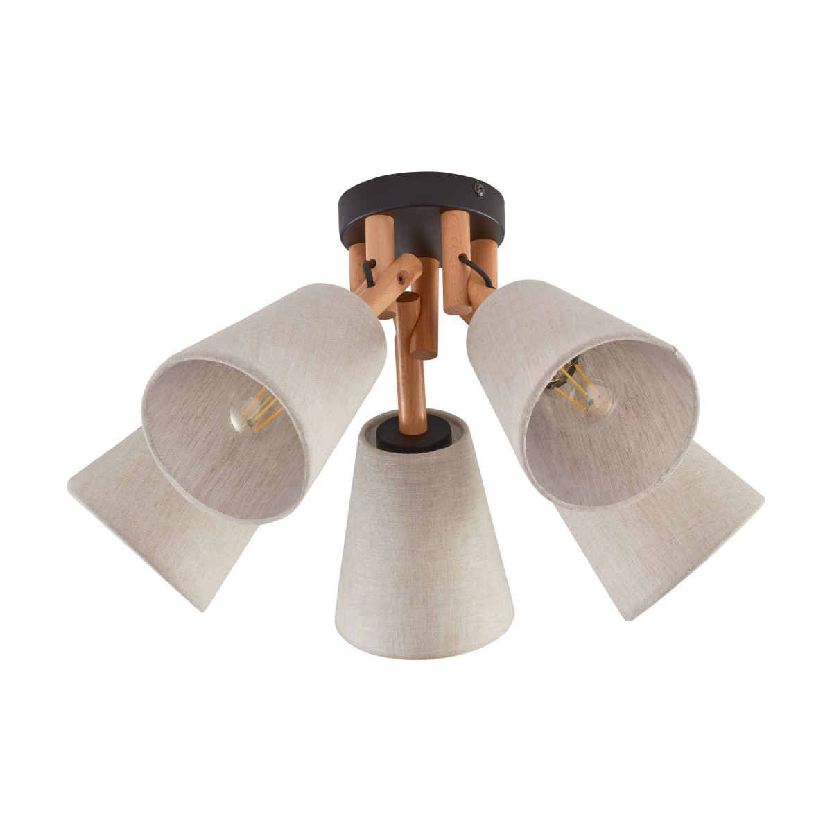 Lampa sufitowa TK-Lighting VAIO TKL575 kolor - sosna - czarny styl Skandynawski  Rustykalny