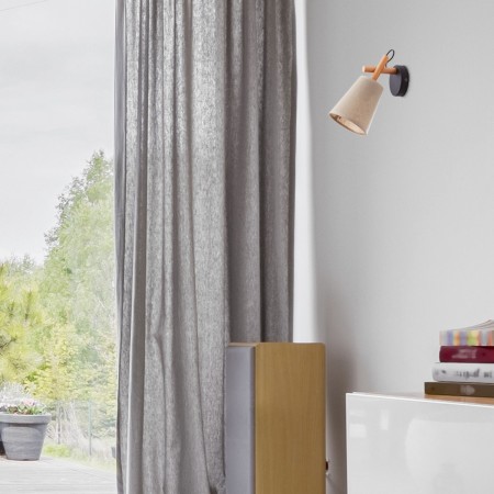 Kinkiet TK-Lighting VAIO TKL573 kolor - sosna - czarny styl Skandynawski  Rustykalny