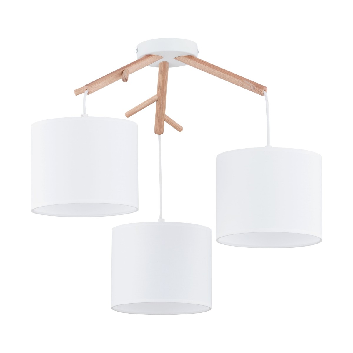Lampa sufitowa TK-Lighting ALBERO TKL6553 kolor - biały - sosna styl Skandynawski  Rustykalny