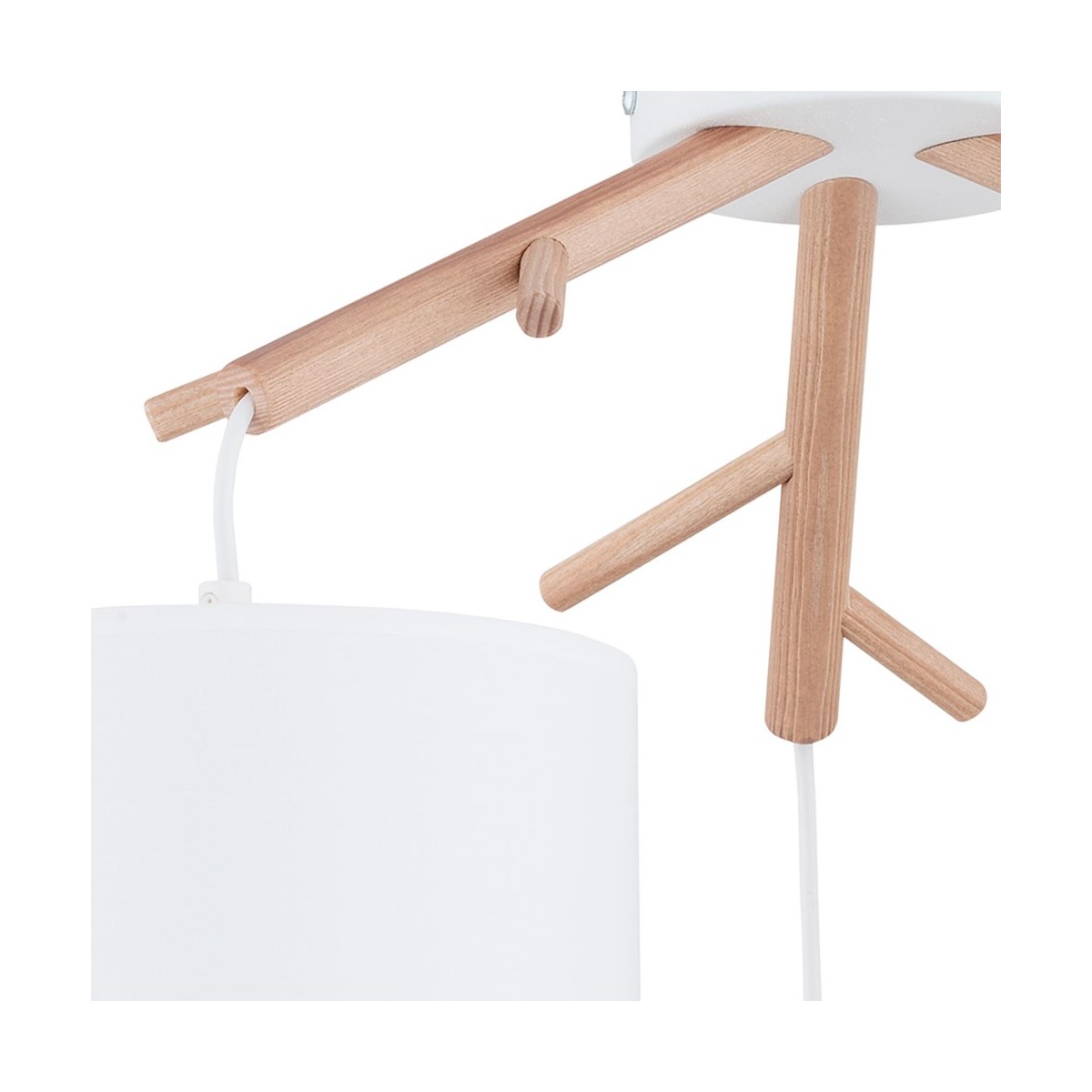 Lampa sufitowa TK-Lighting ALBERO TKL6553 kolor - biały - sosna styl Skandynawski  Rustykalny