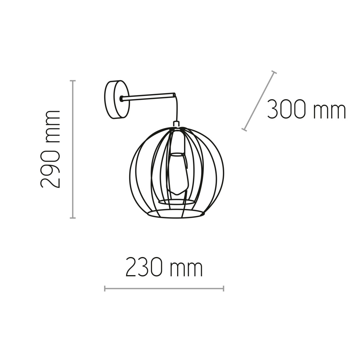 Kinkiet TK-Lighting JAULA TKL6250 kolor - czarny - złoty styl Nowoczesny  Industrialny