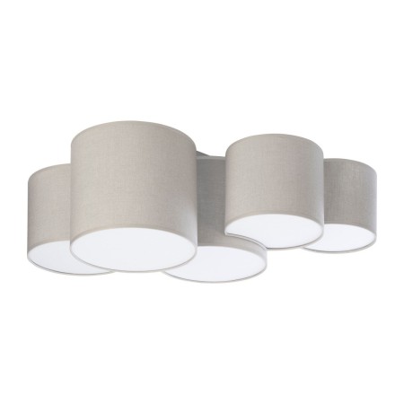 Lampa sufitowa TK-Lighting MONA TKL6593 kolor - biały - len styl Skandynawski