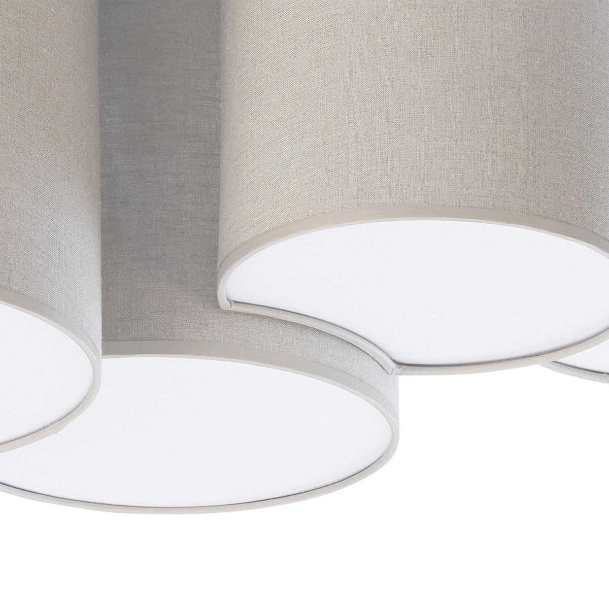 Lampa sufitowa TK-Lighting MONA TKL6593 kolor - biały - len styl Skandynawski