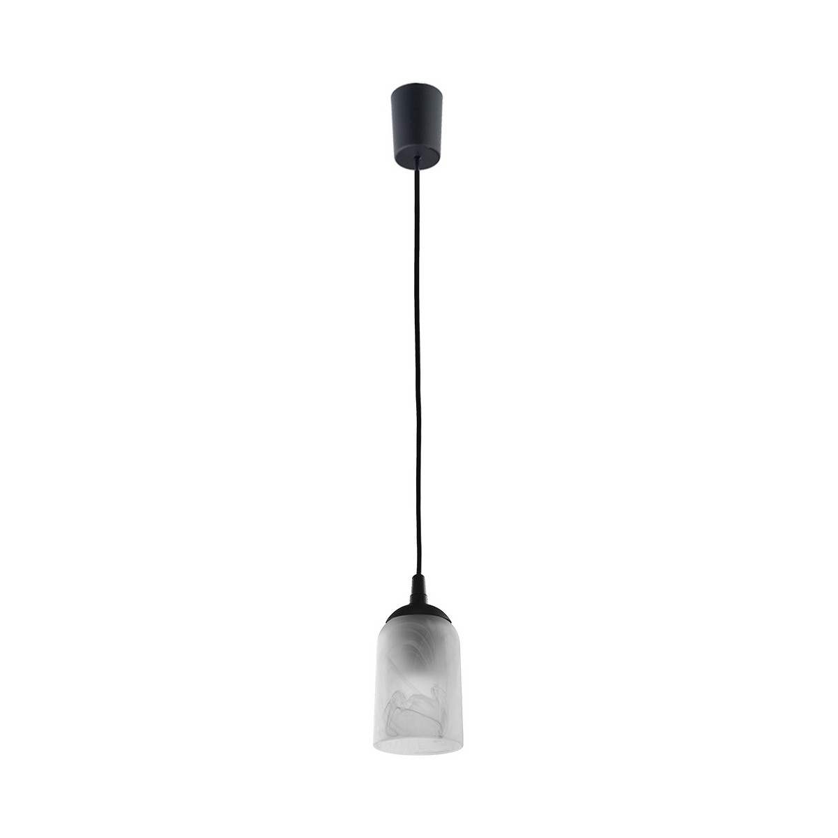 Lampa wisząca TK-Lighting CLEO TKL968 kolor - czarny - biały styl Loftowy  Klasyczny