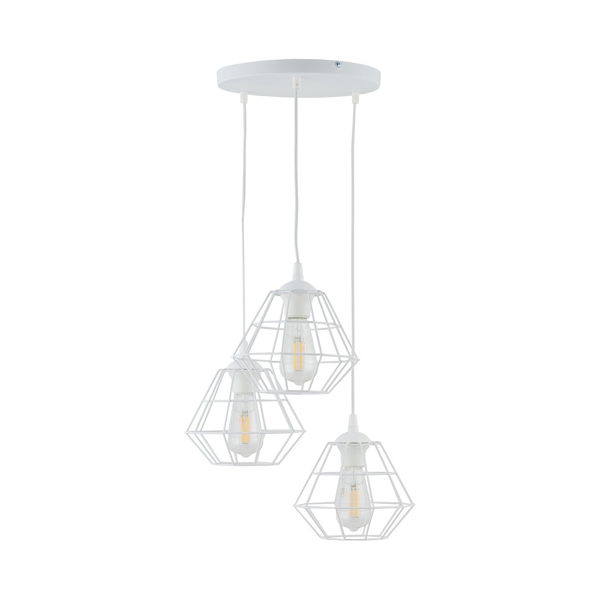 Lampa wisząca TK-Lighting DIAMOND TKL6213 kolor - biały styl Nowoczesny  Loftowy