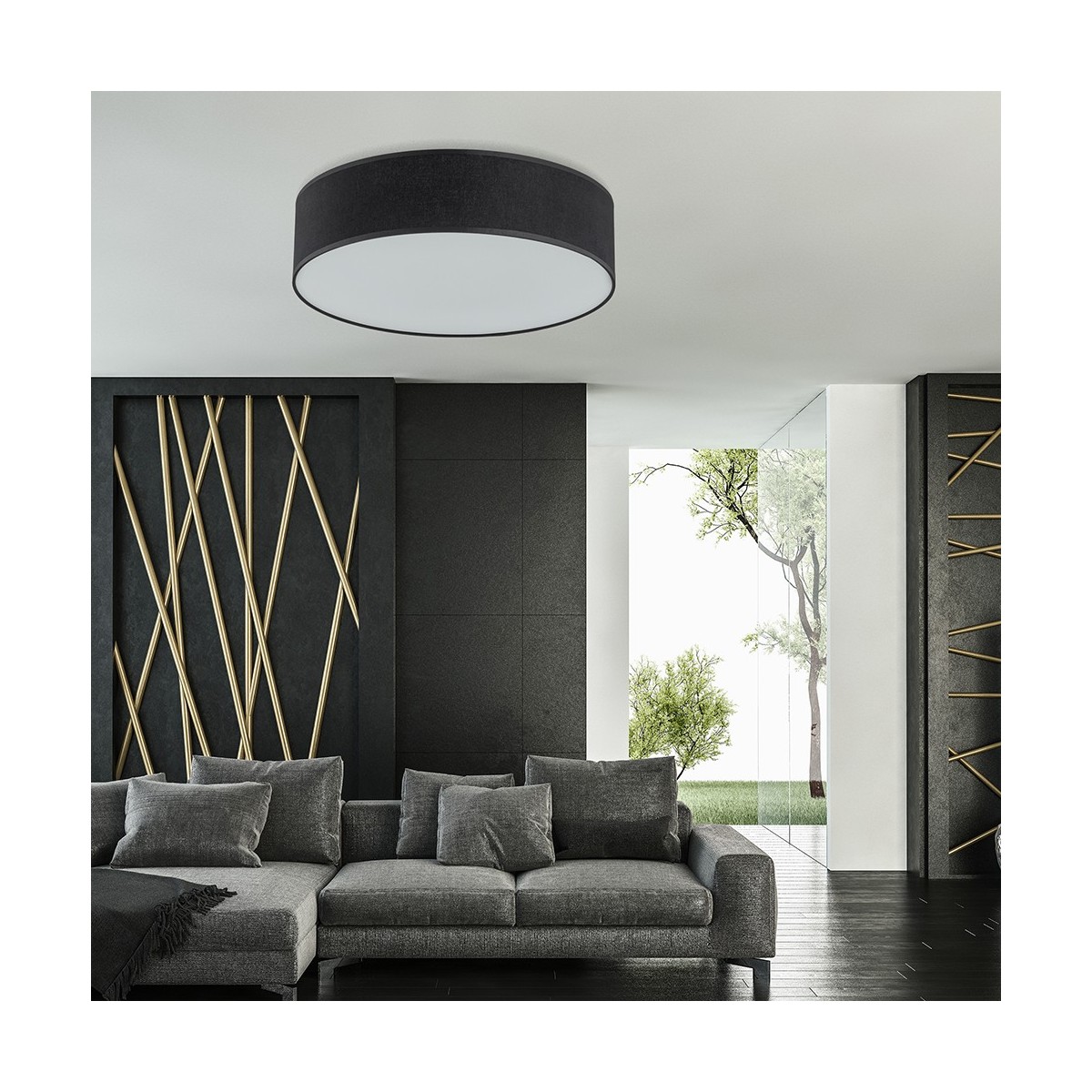 Lampa sufitowa TK-Lighting RONDO TKL3335 kolor - biały - czarny styl Klasyczny  Minimalistyczny