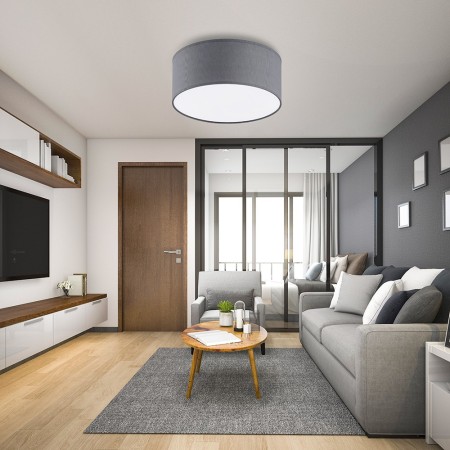 Lampa sufitowa TK-Lighting RONDO TKL3333 kolor - biały - szary styl Klasyczny  Skandynawski