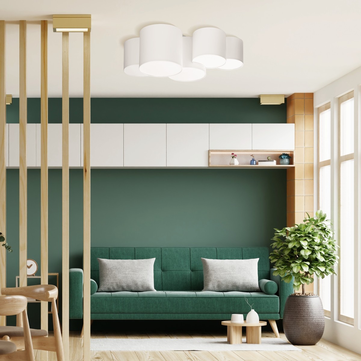 Lampa sufitowa TK-Lighting MONA TKL3443 kolor - biały styl Skandynawski