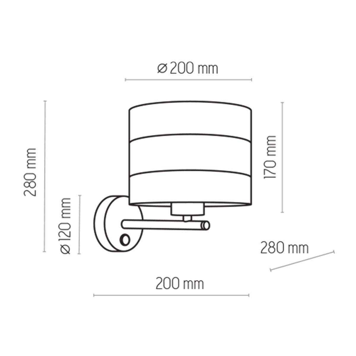 Kinkiet TK-Lighting TAGO TKL3210 kolor - czarny - złoty styl Nowoczesny  Glamour