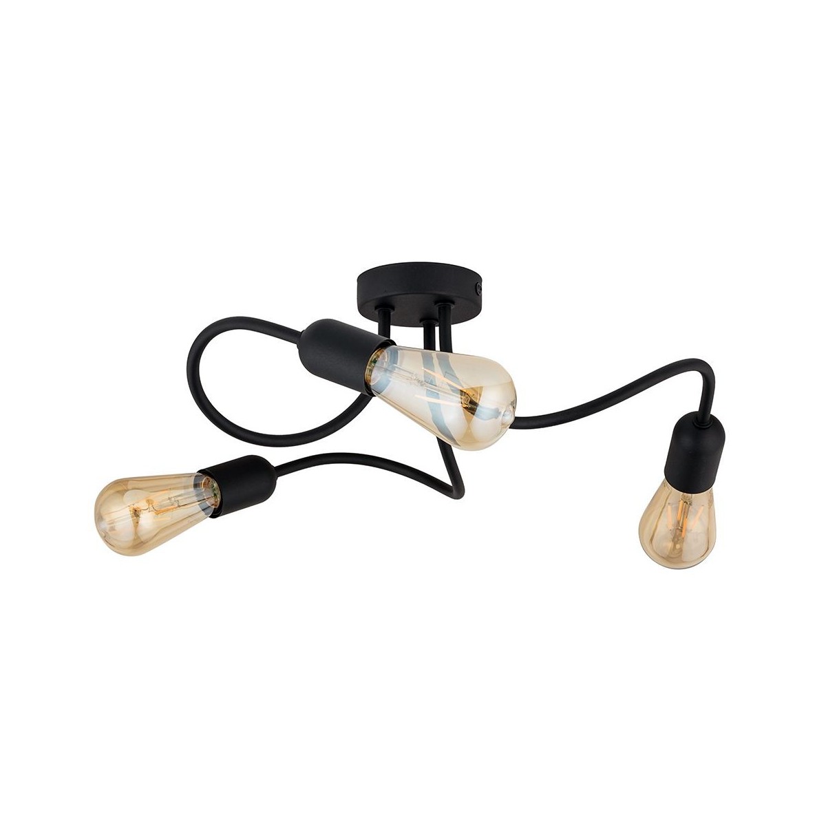 Lampa sufitowa TK-Lighting WAVE TKL4407 kolor - czarny styl Loftowy