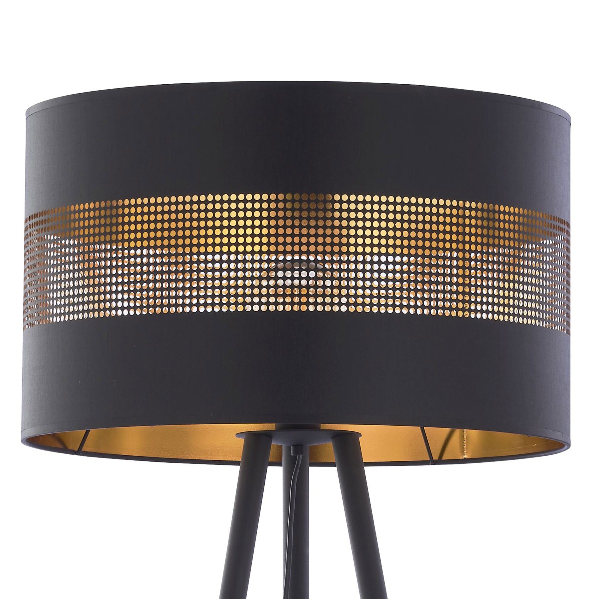 Lampa podłogowa TK-Lighting TAGO TKL5053 kolor - czarny - złoty styl Nowoczesny  Glamour