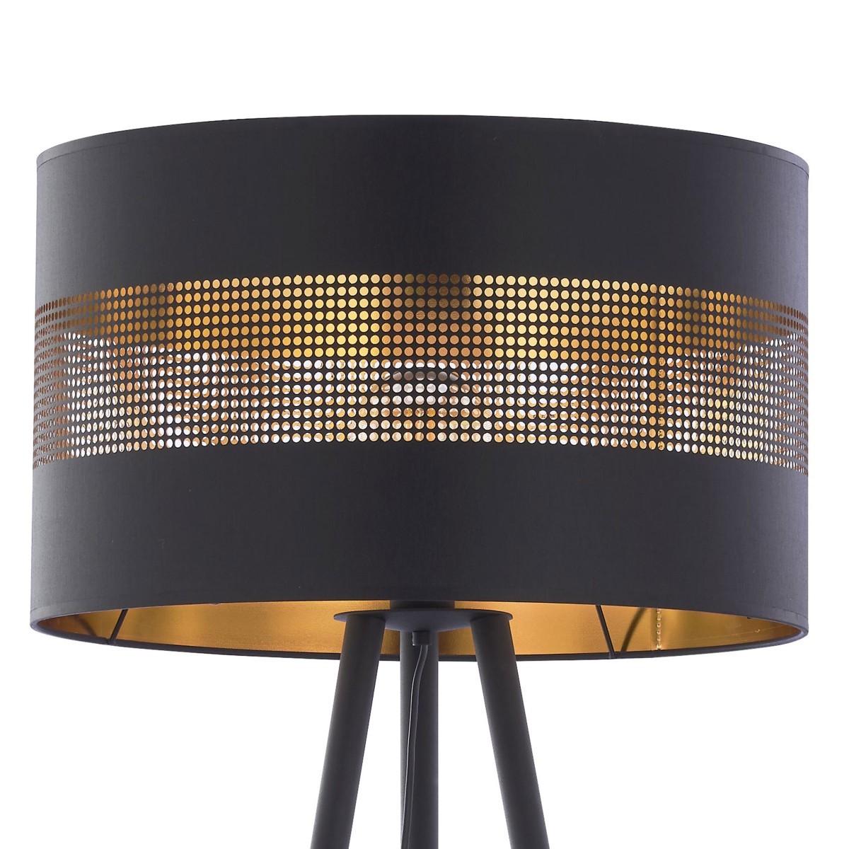 Lampa podłogowa TK-Lighting TAGO TKL5053 kolor - czarny - złoty styl Nowoczesny  Glamour