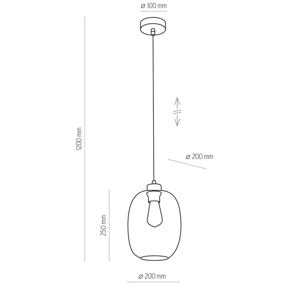 Lampa wisząca TK-Lighting ELIO TKL3181  Lampa sufitowa kolor - czarny - orzech styl Nowoczesny  Klasyczny