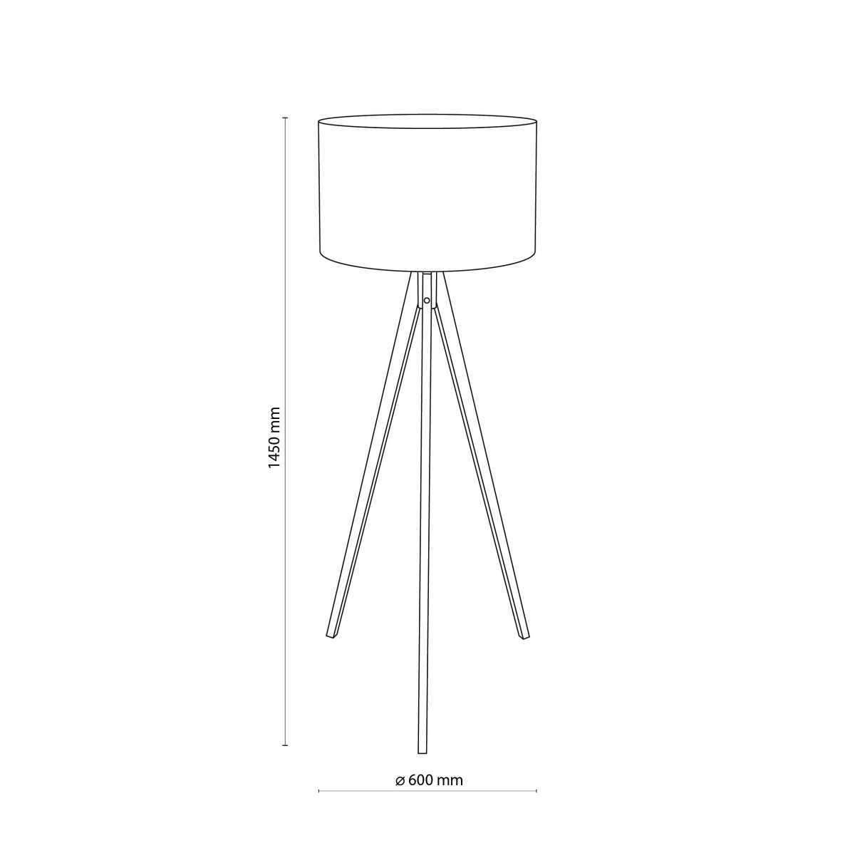 Lampa podłogowa TK-Lighting TREVISO TKL5039 kolor - sosna - czarny styl Nowoczesny  Klasyczny