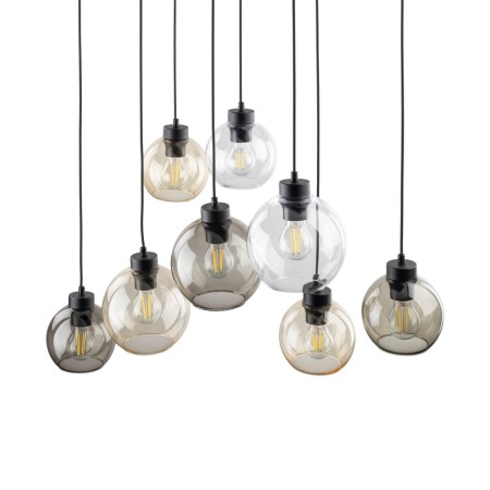 Lampa wisząca TK-Lighting CUBUS TKL2834  Lampa sufitowa kolor - czarny - transparentny styl Nowoczesny  Glamour