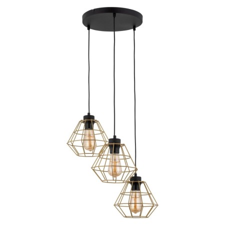 Lampa wisząca TK-Lighting DIAMOND TKL4451  Lampa sufitowa kolor - czarny - złoty styl Nowoczesny  Industrialny