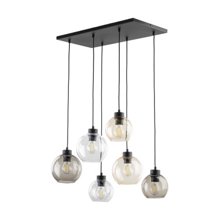 Lampa wisząca TK-Lighting CUBUS TKL2164  Lampa sufitowa kolor - czarny - transparentny styl Nowoczesny  Glamour