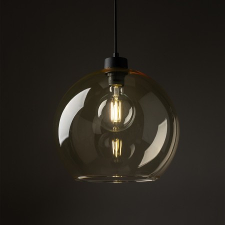 Lampa wisząca TK-Lighting CUBUS TKL2064  Lampa sufitowa kolor - czarny - bursztynowy styl Klasyczny  Rustykalny