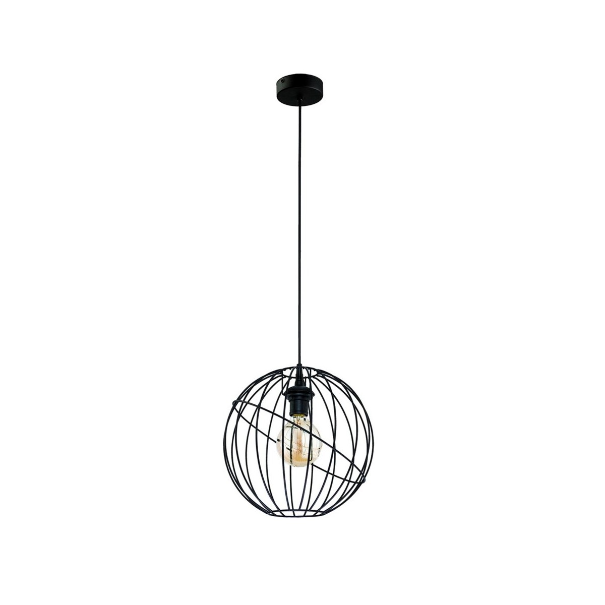 Lampa sufitowa TK-Lighting ORBITA TKL1626  Lampa wisząca kolor - czarny styl Nowoczesny  Industrialny