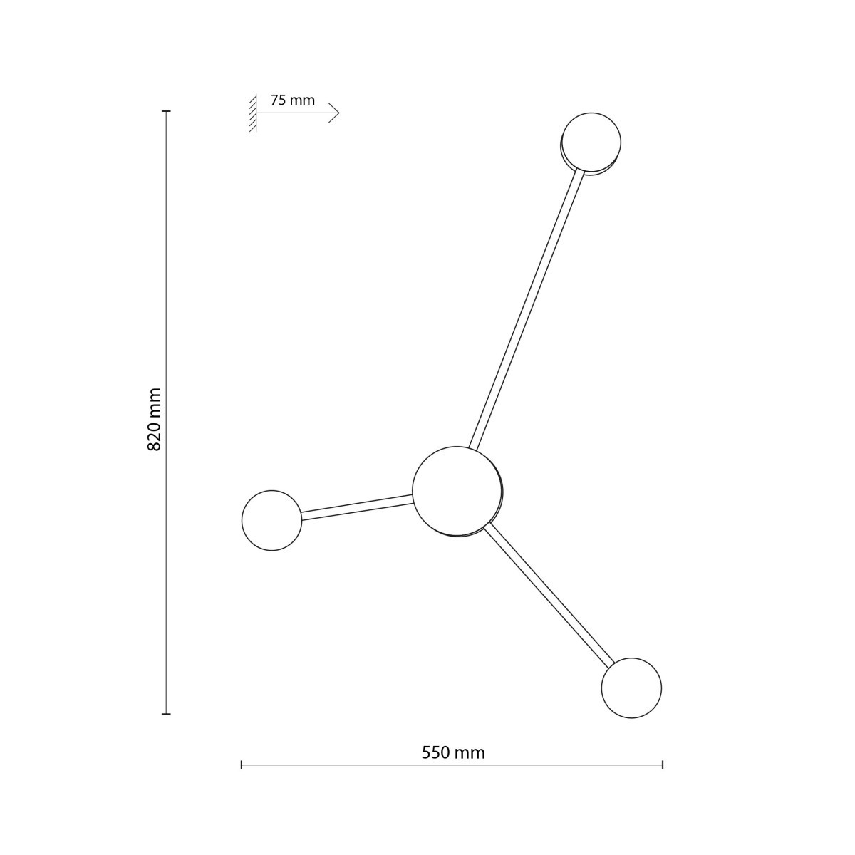 Lampa sufitowa TK-Lighting AVIA TKL6809  Lampa ścienna kolor - czarny styl Nowoczesny  Industrialny