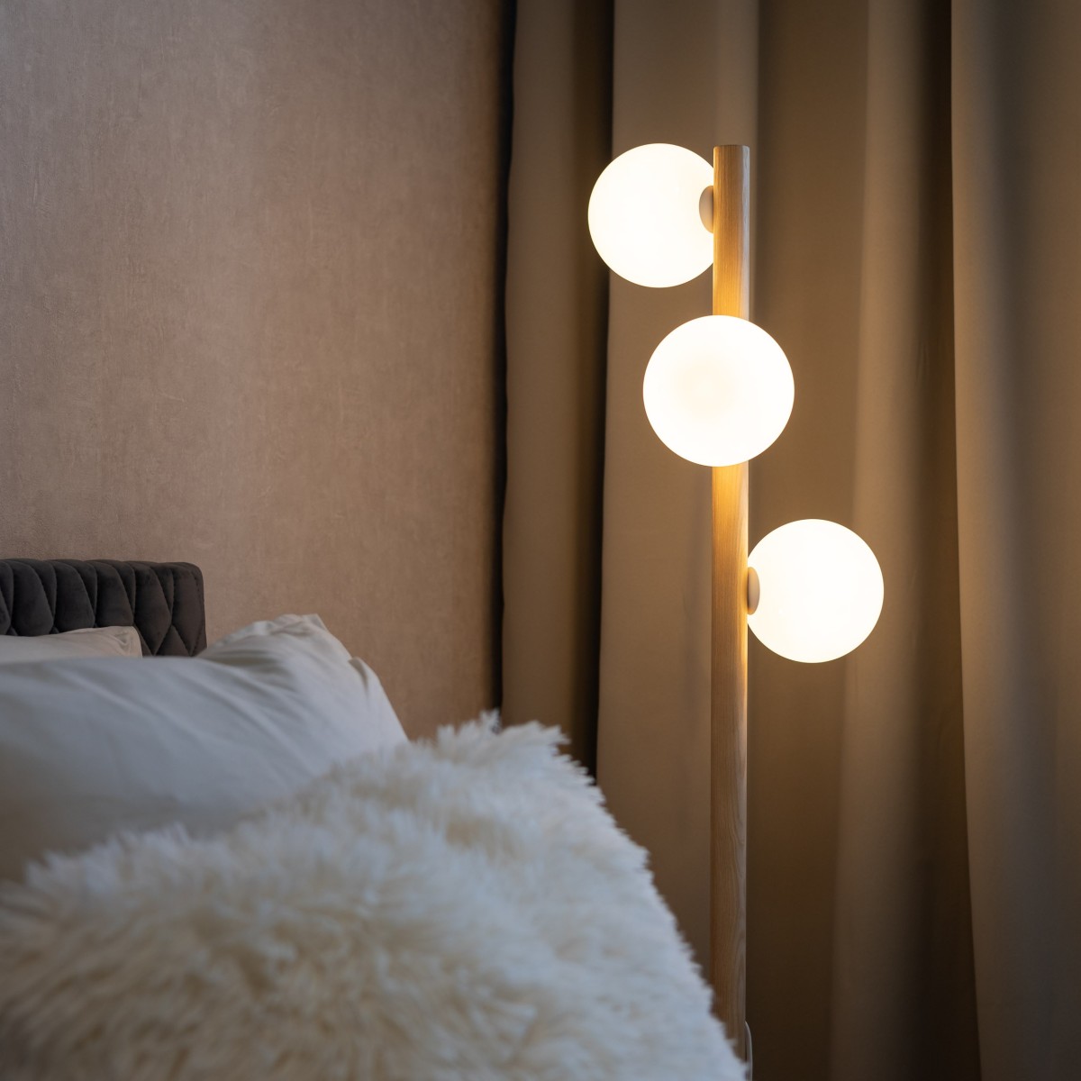 Lampa podłogowa TK-Lighting ESTERA TKL5809 kolor - sosna - biały styl Nowoczesny  Skandynawski