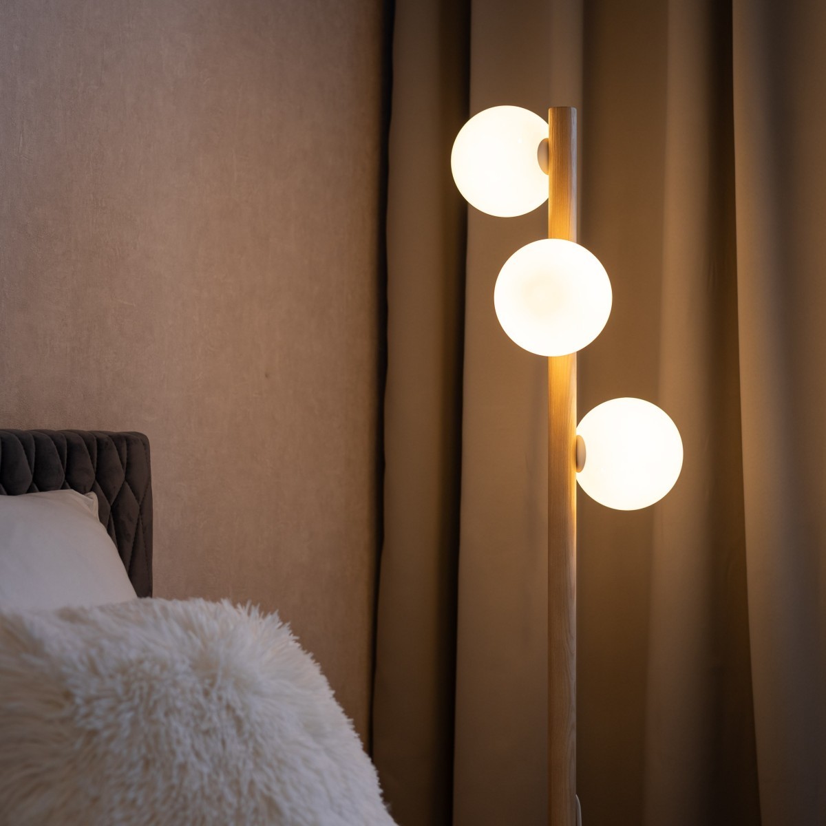 Lampa podłogowa TK-Lighting ESTERA TKL5809 kolor - sosna - biały styl Nowoczesny  Skandynawski