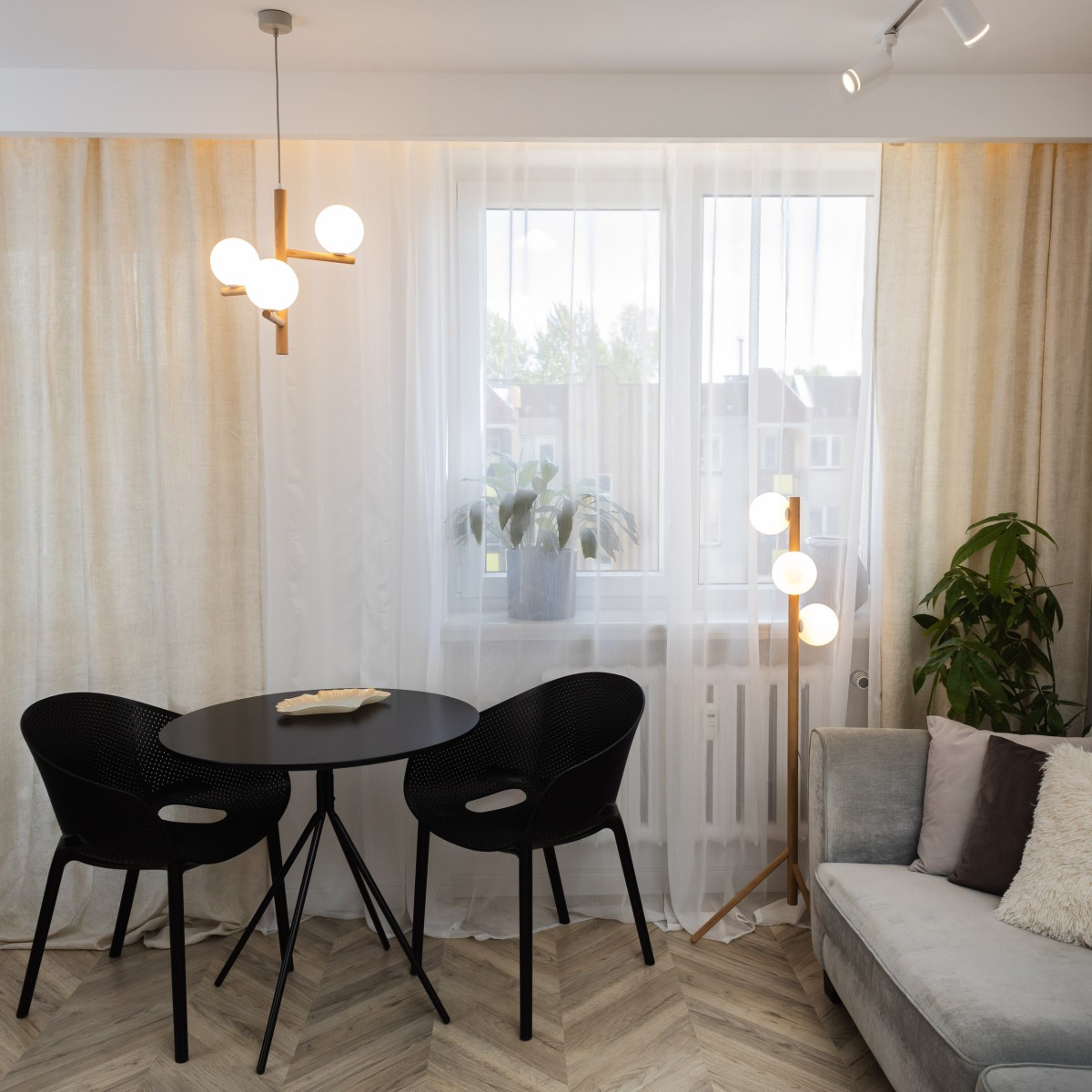 Lampa podłogowa TK-Lighting ESTERA TKL5809 kolor - sosna - biały styl Nowoczesny  Skandynawski