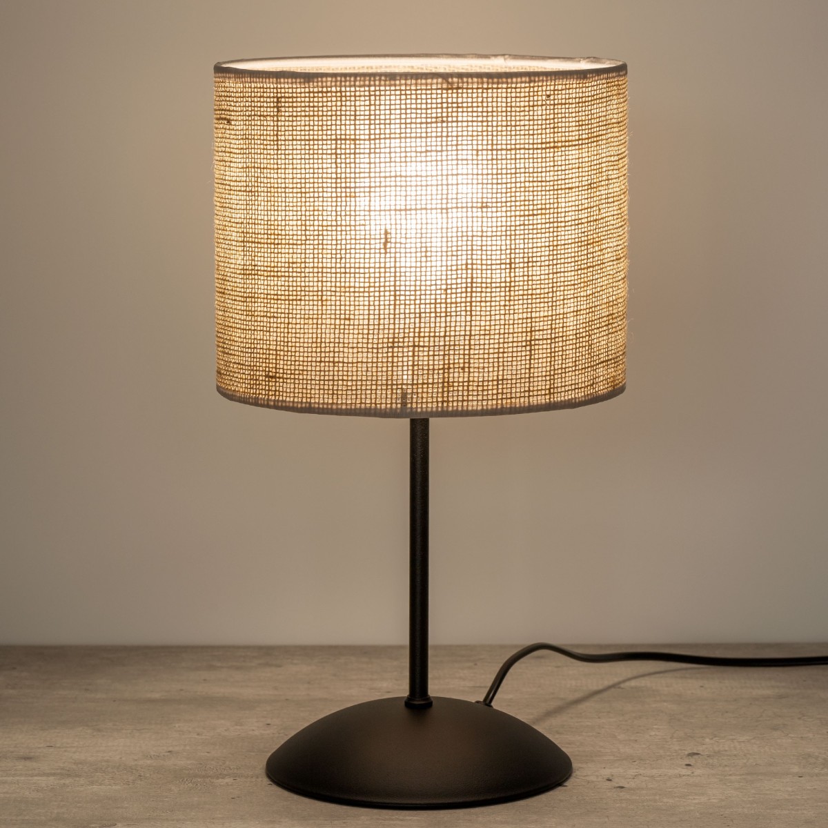 Lampka nocna TK-Lighting JUTA TKL5100 kolor - czarny styl Boho  Rustykalny