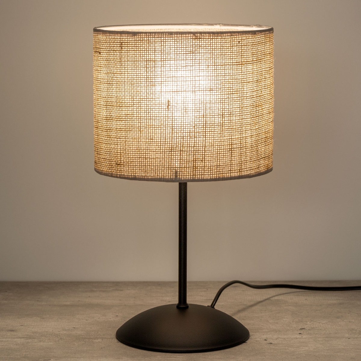 Lampka nocna TK-Lighting JUTA TKL5100 kolor - czarny styl Boho  Rustykalny