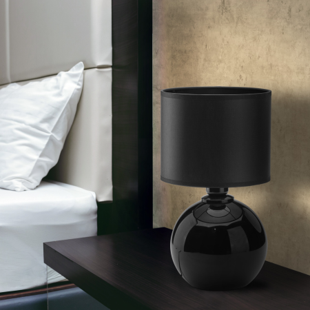 Lampka nocna TK-Lighting PALLA TKL5067 kolor - czarny styl Nowoczesny  Glamour