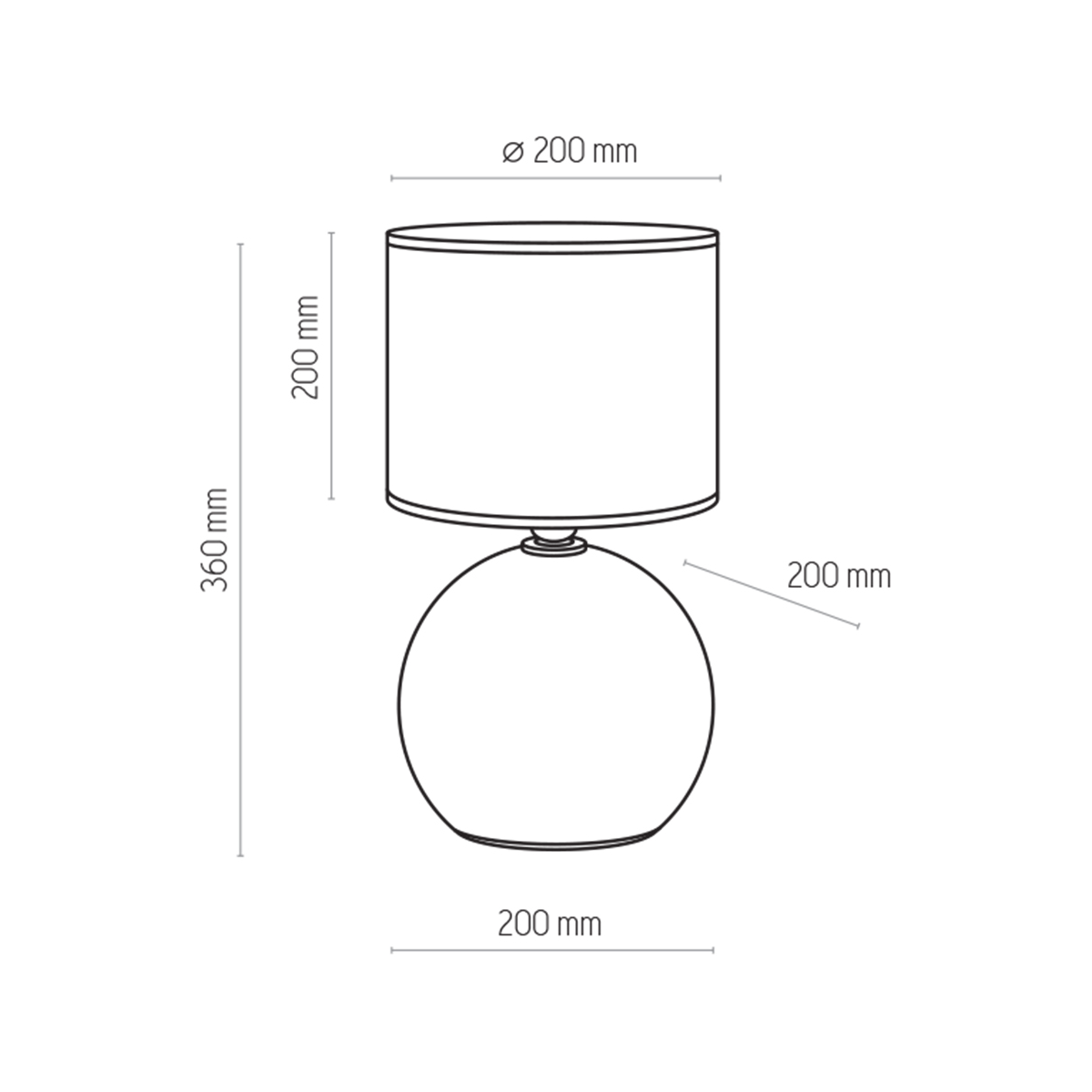 Lampka nocna TK-Lighting PALLA TKL5067 kolor - czarny styl Nowoczesny  Glamour