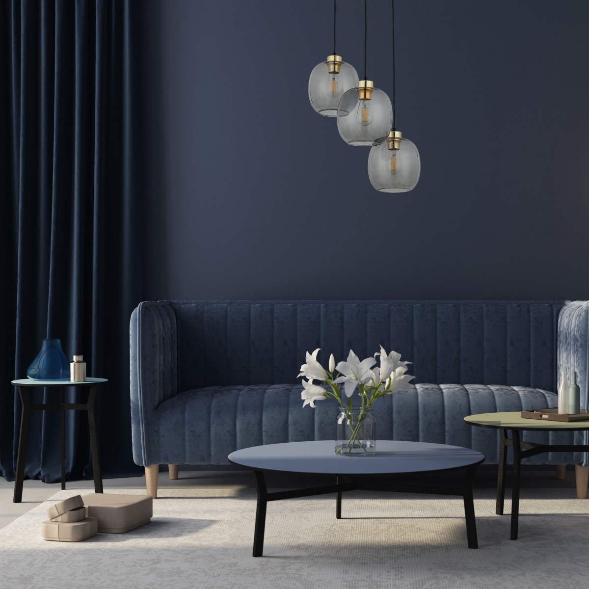 Lampa wisząca TK-Lighting OMEGA TKL4573  Lampa sufitowa kolor - czarny - grafitowy styl Nowoczesny  Klasyczny