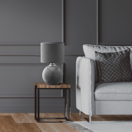 Lampka nocna TK-Lighting PALLA TKL5086 kolor - szary styl Nowoczesny  Glamour