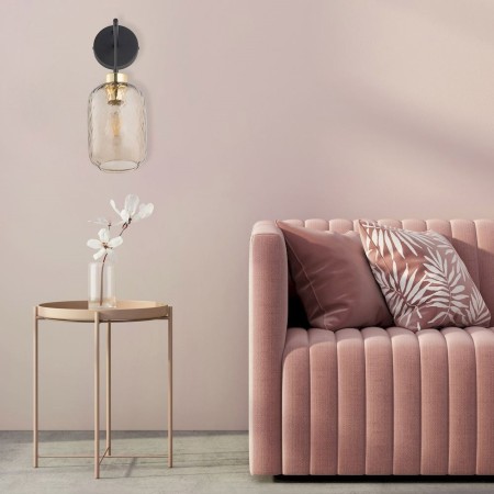 Kinkiet TK-Lighting PESCARA TKL6480 kolor - czarny - bursztynowy styl Glamour