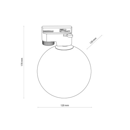 Systemy szynowe TK-Lighting TRACER TKL4924  Lampa sufitowa kolor - czarny - bursztynowy styl Nowoczesny  Loftowy