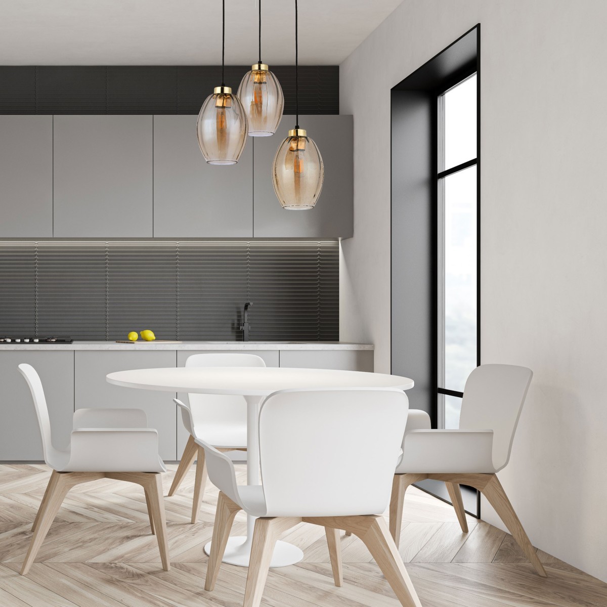 Lampa wisząca TK-Lighting SEBO TKL4634 kolor - złoty - czarny styl Klasyczny