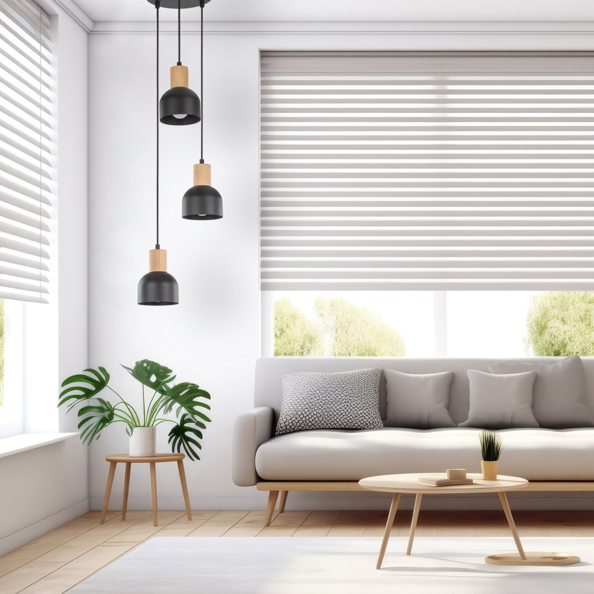 Lampa wisząca TK-Lighting CAIRO TKL4895  Lampa sufitowa kolor - sosna - czarny styl Nowoczesny  Rustykalny