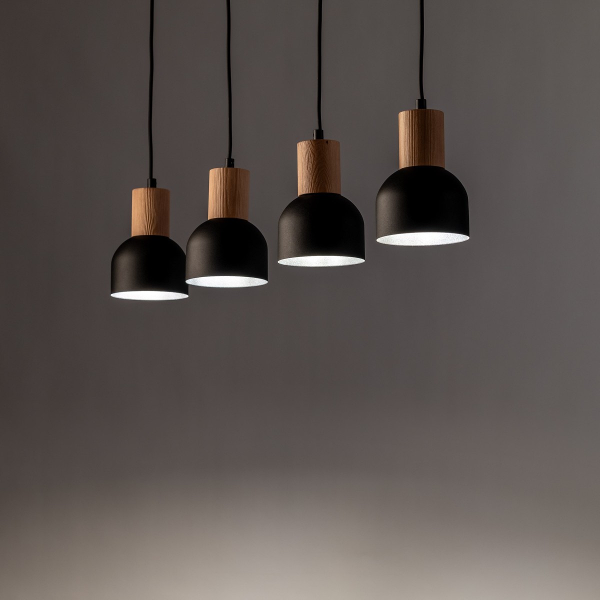 Lampa wisząca TK-Lighting CAIRO TKL4896  Lampa sufitowa kolor - sosna - czarny styl Nowoczesny  Rustykalny