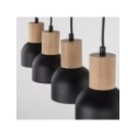 Lampa wisząca TK-Lighting CAIRO TKL4896  Lampa sufitowa kolor - sosna - czarny styl Nowoczesny  Rustykalny