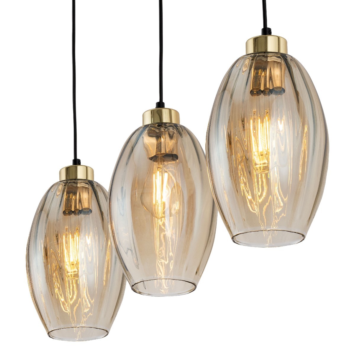 Lampa wisząca TK-Lighting SEBO TKL4635 kolor - złoty - czarny styl Glamour