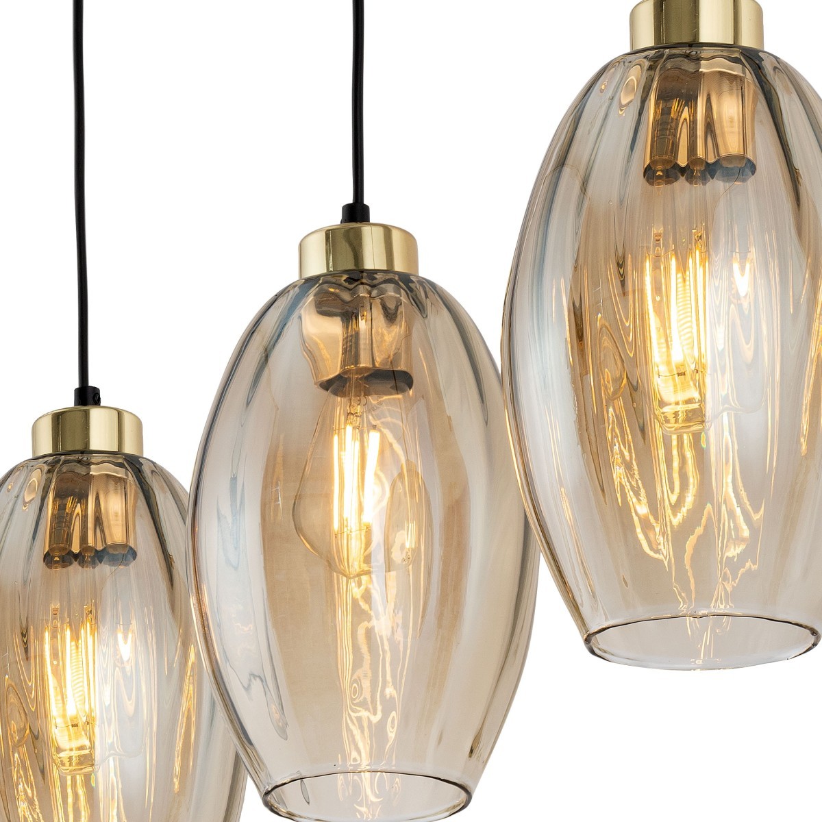 Lampa wisząca TK-Lighting SEBO TKL4635 kolor - złoty - czarny styl Glamour