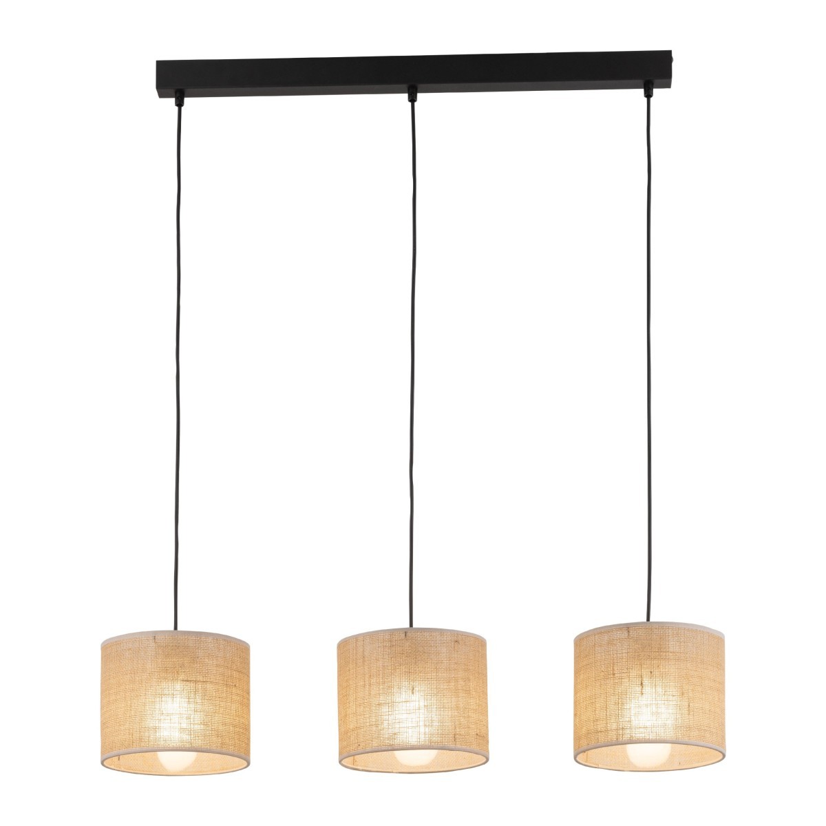 Lampa wisząca TK-Lighting JUTA TKL4597 kolor - czarny - juta styl Boho