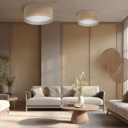 Lampa sufitowa TK-Lighting JUTA TKL5798 kolor - biały - juta styl Nowoczesny  Klasyczny