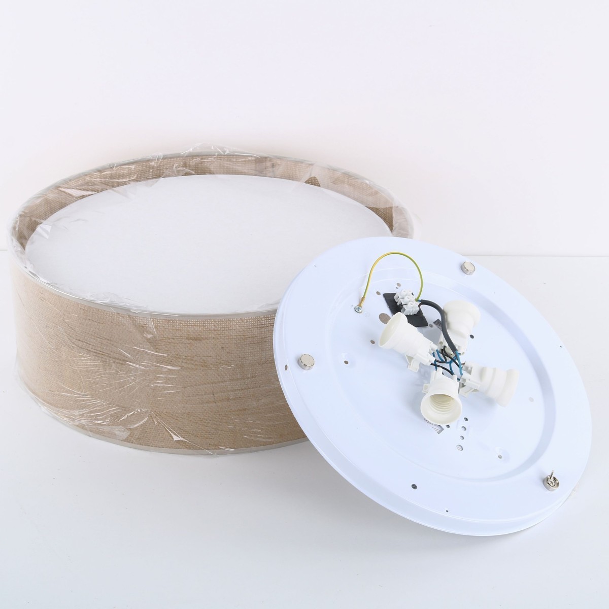 Lampa sufitowa TK-Lighting JUTA TKL5798 kolor - biały - juta styl Nowoczesny  Klasyczny