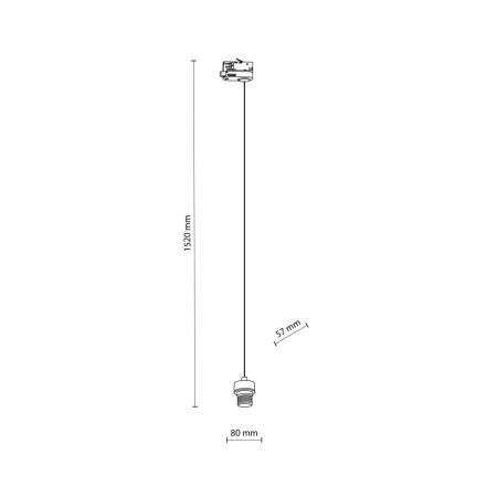 Systemy szynowe TK-Lighting TRACER TKL6776  Lampa wisząca kolor - czarny styl Nowoczesny  Loftowy